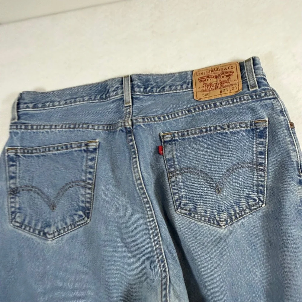 Levis 560 Comfort Fit Jeans Mens 36x30 Medium Wash Blue Tapered Leg Vintage 90s